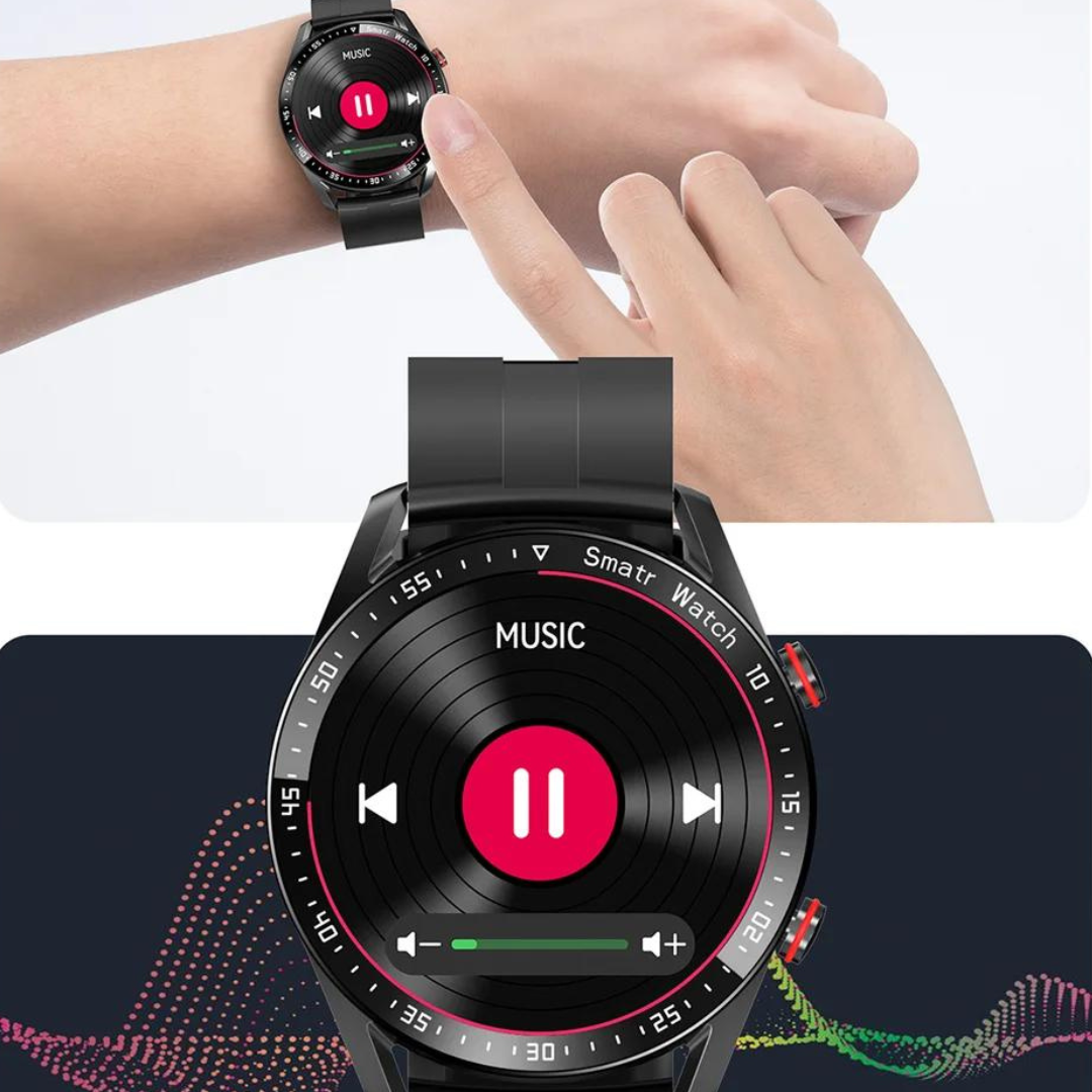 Luxus-Smartwatch — Bluetooth-Lautsprecher & Fitness-Tracking