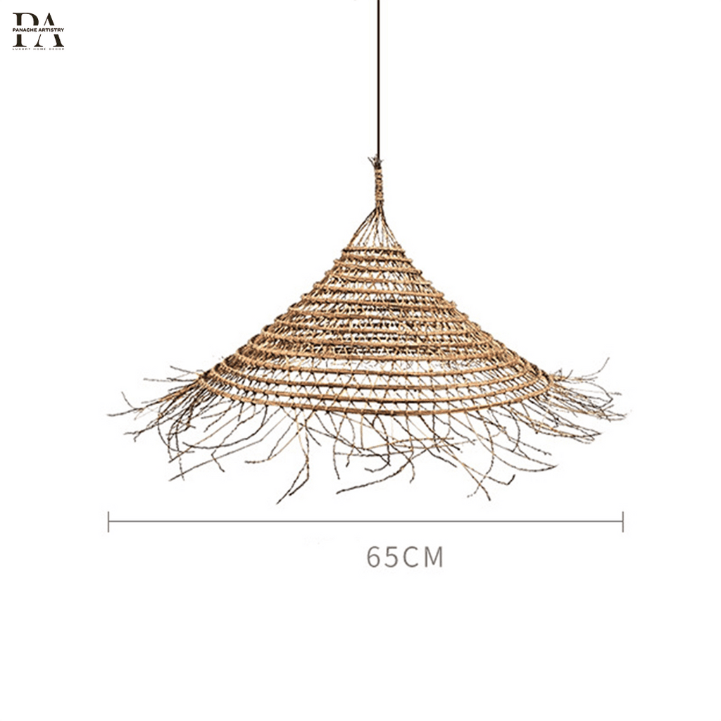 NyraWeave Handcrafted Bamboo Chandelier — Asian Rustic Style