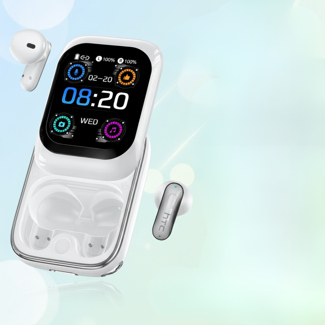 HTC NE48 Bluetoothイヤホン — HDタッチスクリーン充電ケース