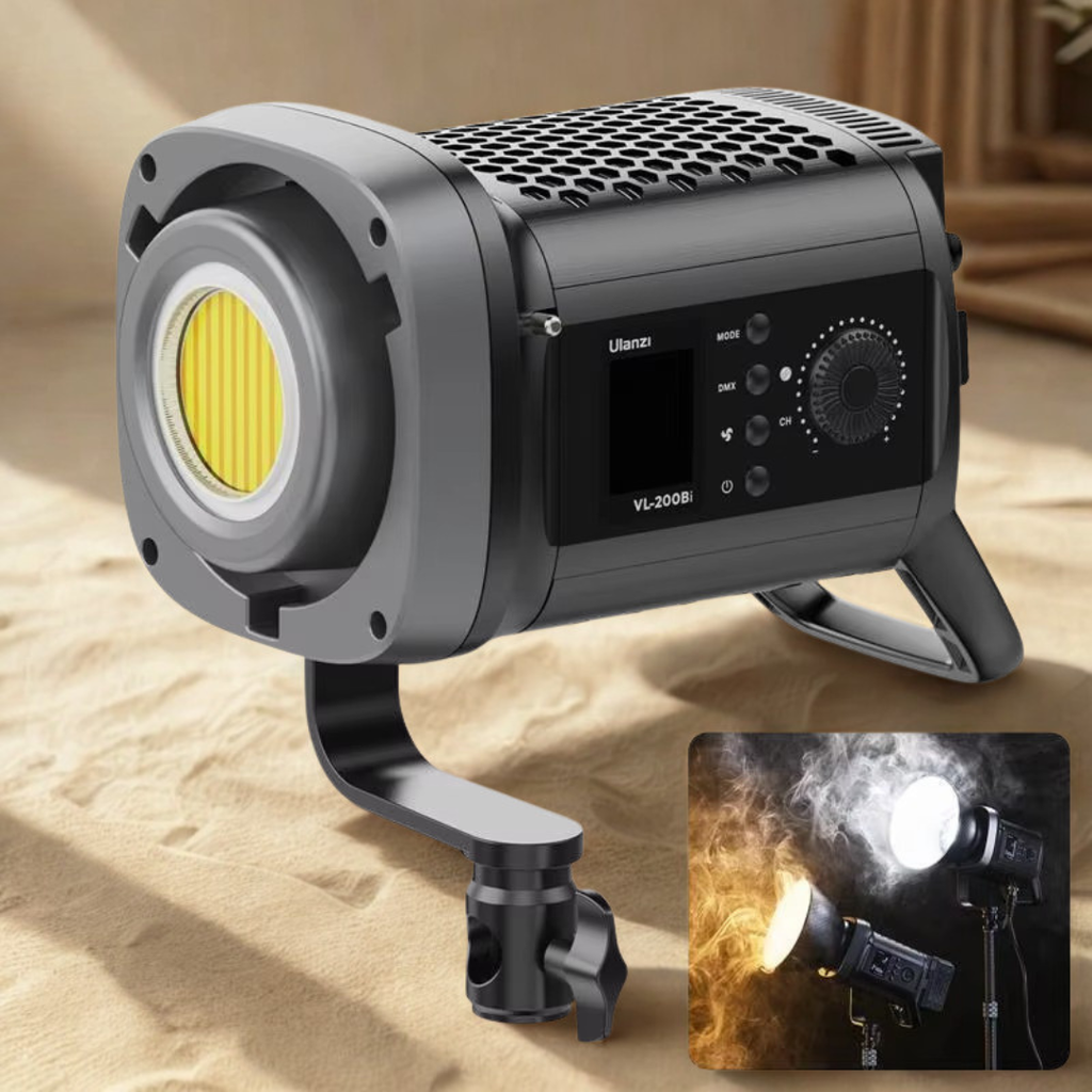 Ulanzi VL-200Bi 200W-os V-Mount videólámpa — állítható színhőmérséklet 2700K és 6500K között