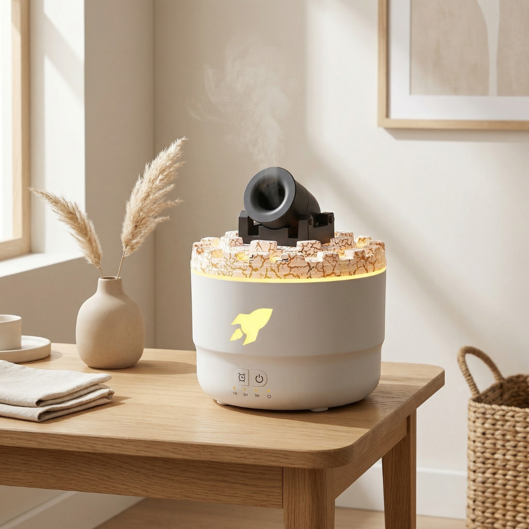 Difusor de aromas ultrasónico compacto con depósito de 200mL y control con temporizador