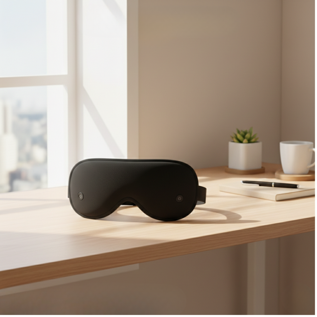 Máscara de Olhos Bluetooth com Áudio 3D — Reprodução sem Fios, Conjunto de Acessórios de Viagem