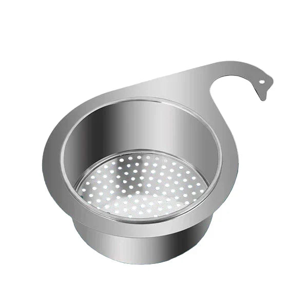 Colador de fregadero de acero inoxidable — desagüe sin obstrucciones