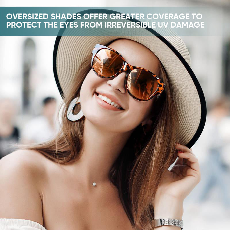 Polarisierte UV400-Cat-Eye-Sonnenbrille zum Aufstecken über Brillen