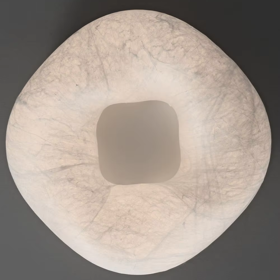 Luminara Silk Table Lamp — Iron Frame Base, LED Light