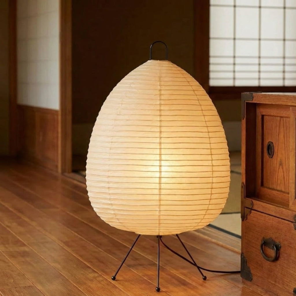 Japanese Style Freestanding Floor Lamp – Rice Paper Shade