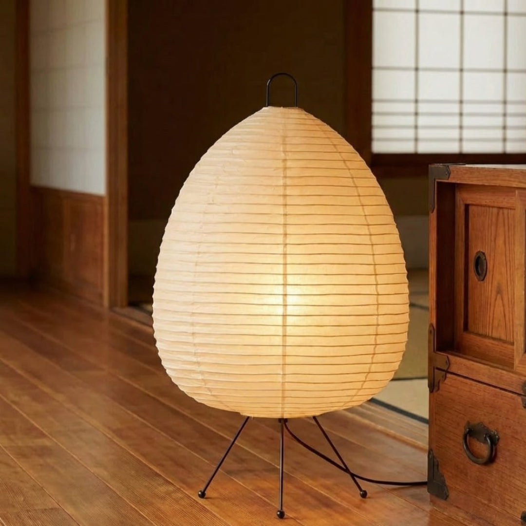 Japanese Style Freestanding Floor Lamp – Rice Paper Shade
