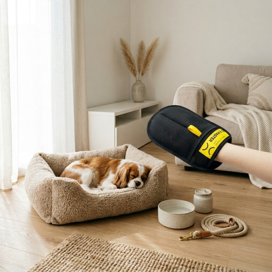 Guante electrostático para eliminar el pelo de mascotas — Lavable, reutilizable y de una sola pasada