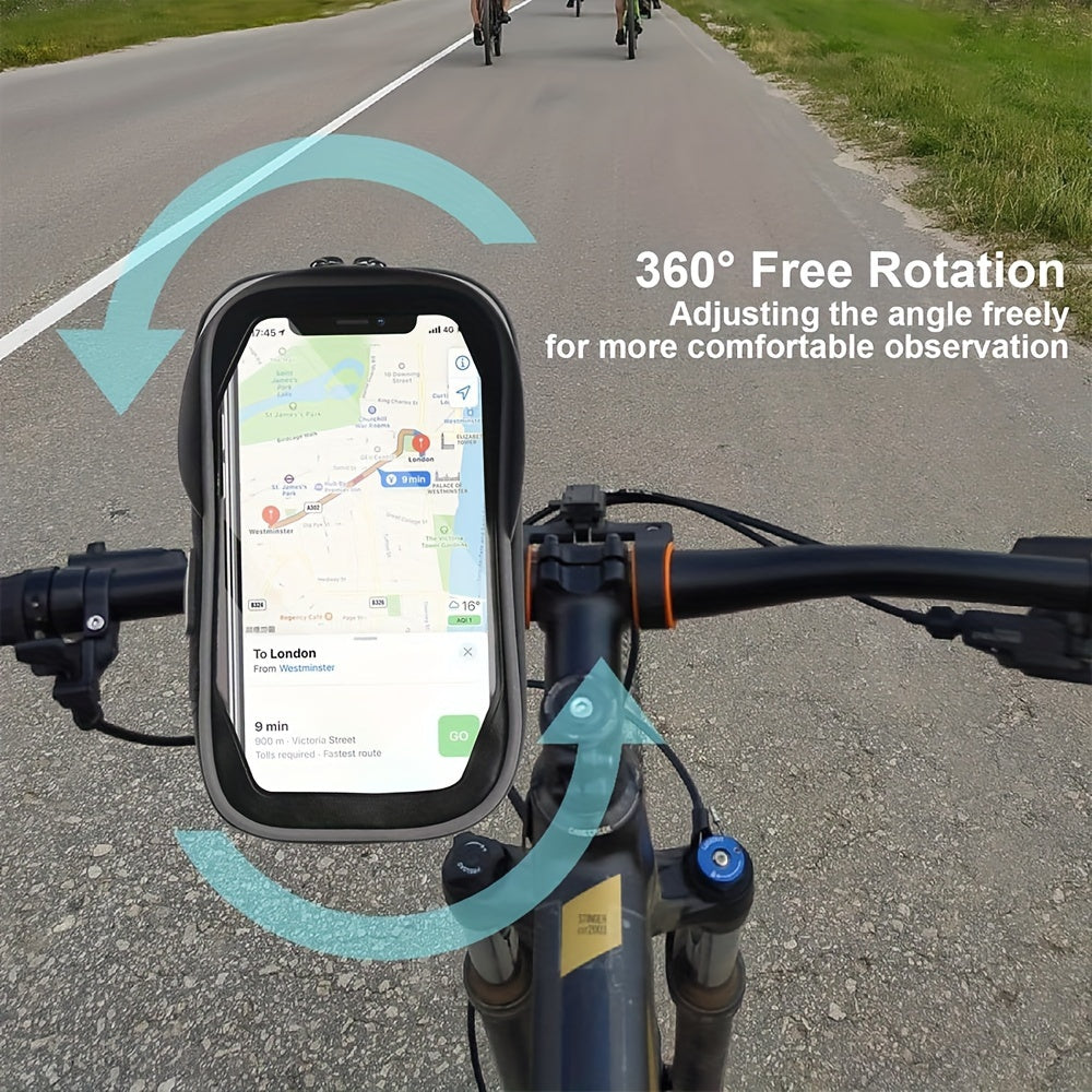 Waterdichte telefoonhouder voor fiets en motor — 360° draaibaar