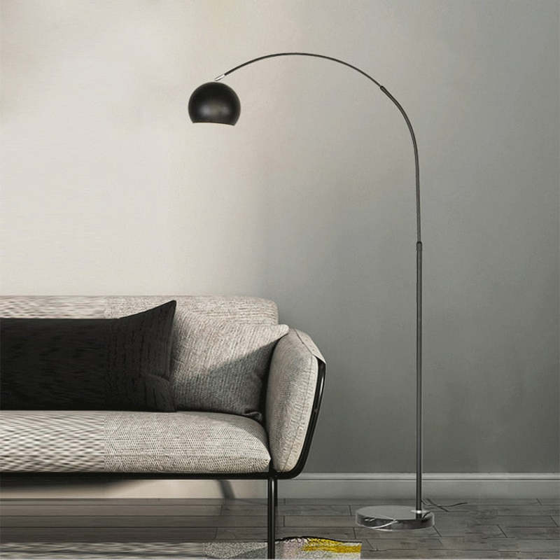 Gebogen LED-vloerlamp, dimbaar — 6 macaronkleuren