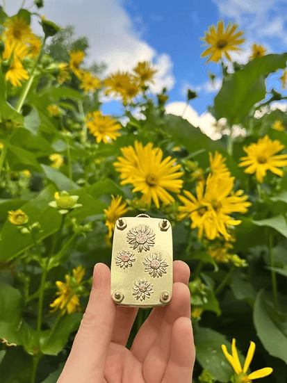 Miniatyrblompress - kompakt press för botaniska blad och kronblad
