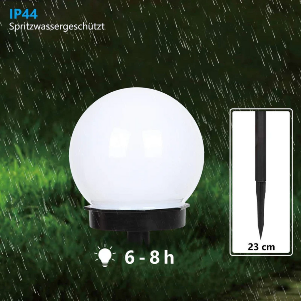 Lămpi solare de grădină impermeabile, set sferic din 3 piese