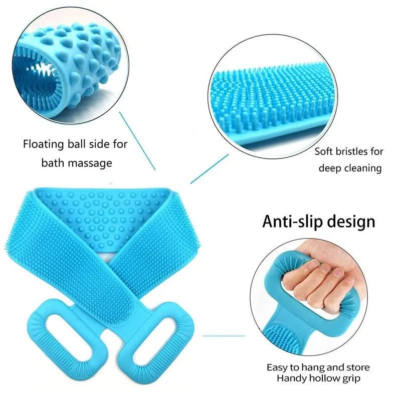 AuraFlex Silicone Body Scrub Brush — Gentle Exfoliating & Circulation Massager