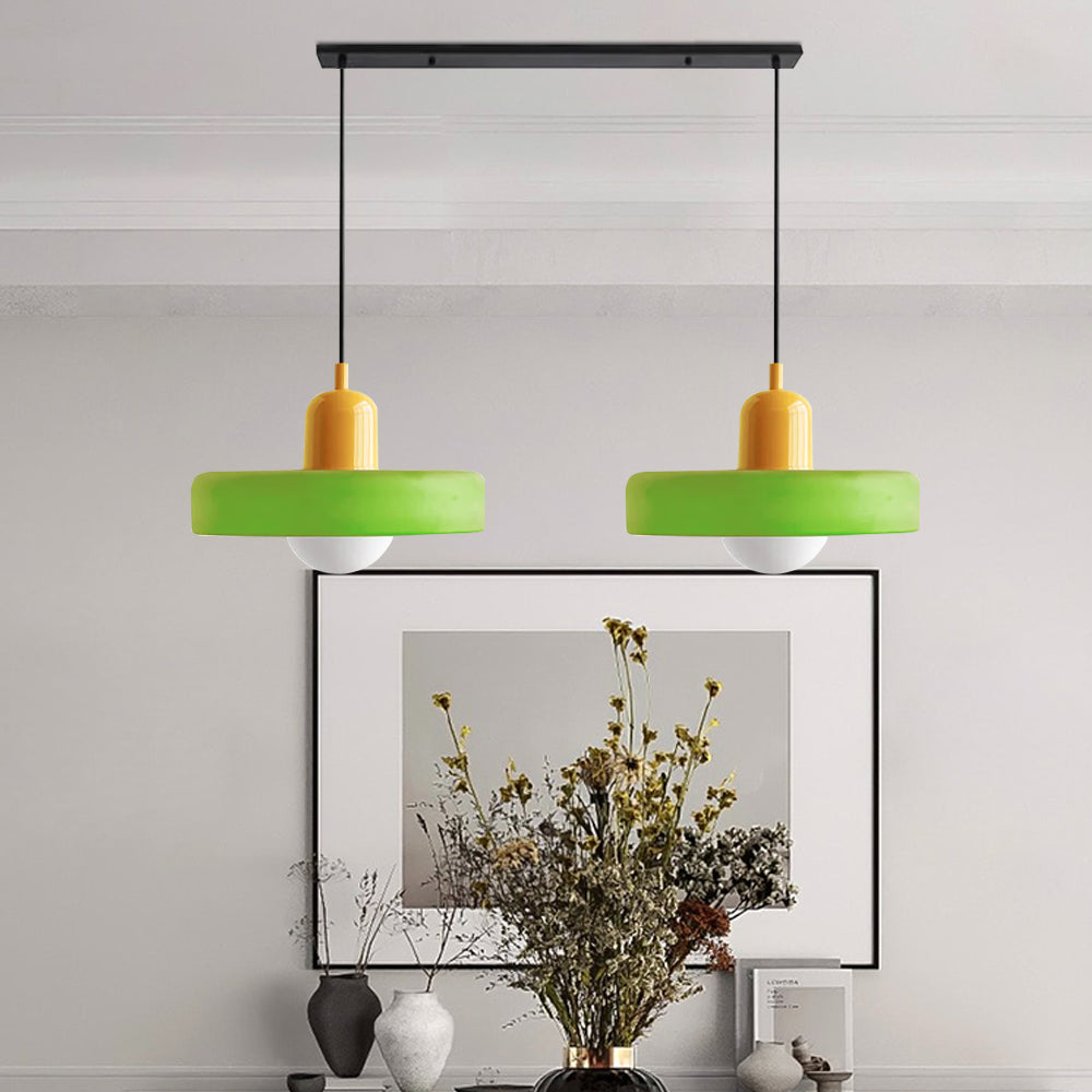 Luccon-pendellampe med dobbeltglas, G9, 35 cm