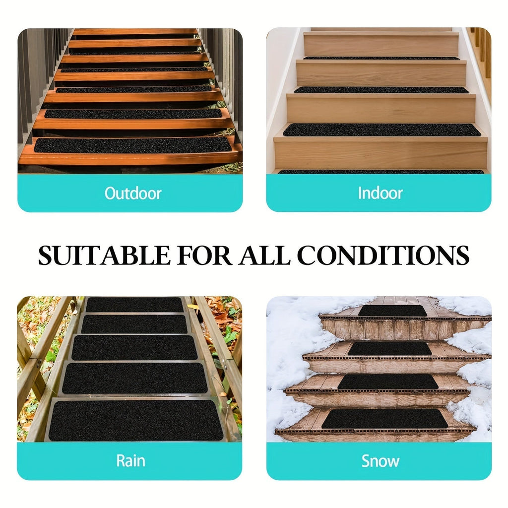 10-Pack Non-Slip Stair Strips — Safety Grip