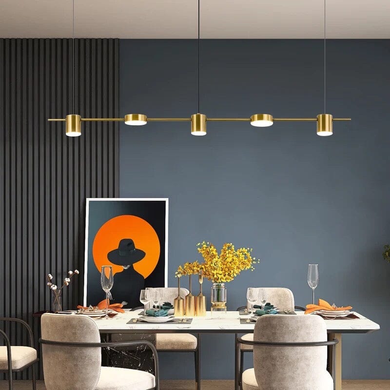 Astrael Semi-Flush Mount Chandelier — Aluminum, Iron Finish