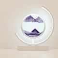 Lampe de table de 12 pouces - sable coloré en mouvement, design artistique 3D