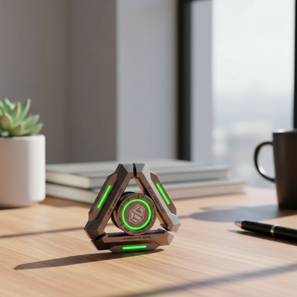 Premium fidget spinner Stellar Nucleus από κράμα μετάλλου — Φωτιζόμενο μεταλλικό σώμα