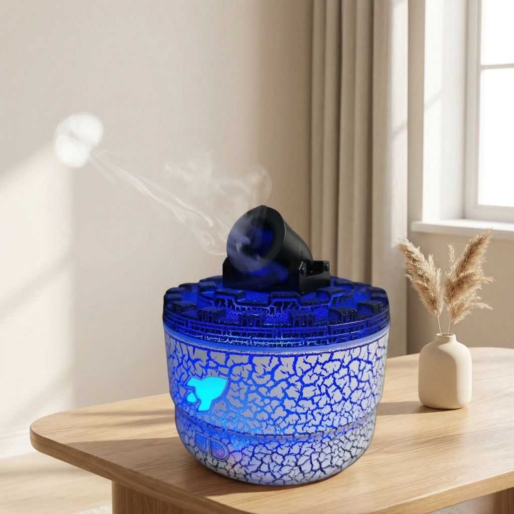 Difusor de aromas ultrasónico compacto con depósito de 200mL y control con temporizador