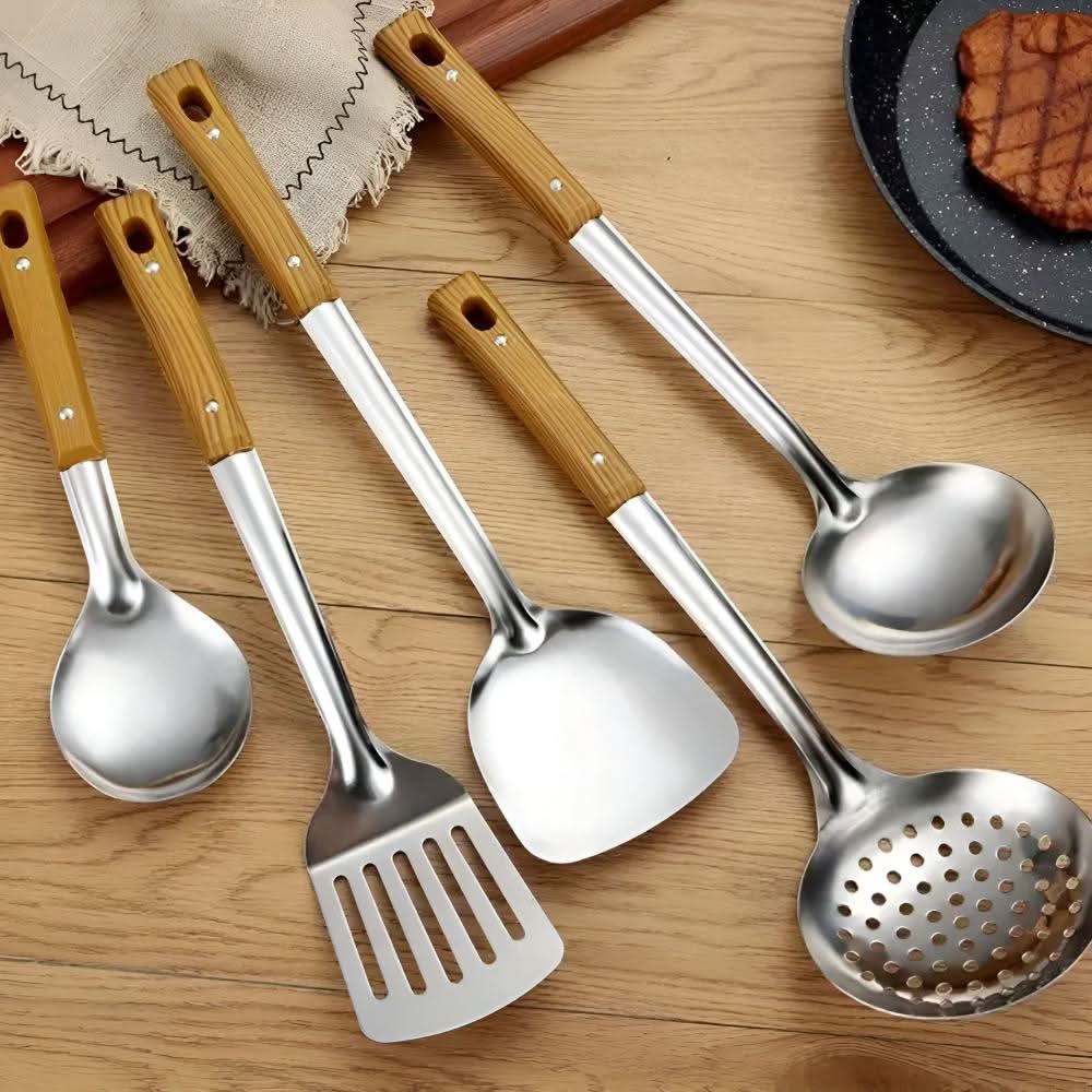 Premium Stainless Steel Kitchen Utensil Set — Durable, Elegant Finish