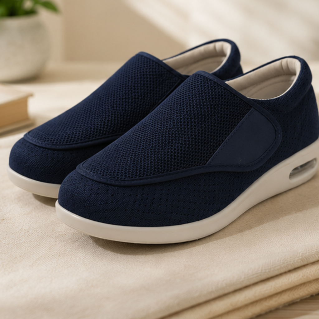 Diabetikerschuhe mit weiter Passform zum Hineinschlüpfen — Einlegesohle aus Memory-Schaum