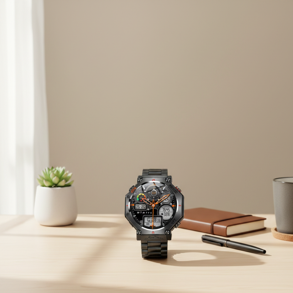 防水アウトドアスマートウォッチ - GPS、AMOLED、コンパス、高度計