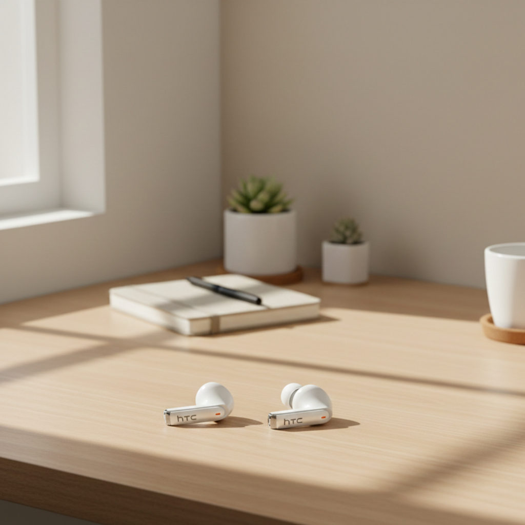 Auriculares inalámbricos HTC NE70 – Nueva edición con estuche con pantalla táctil