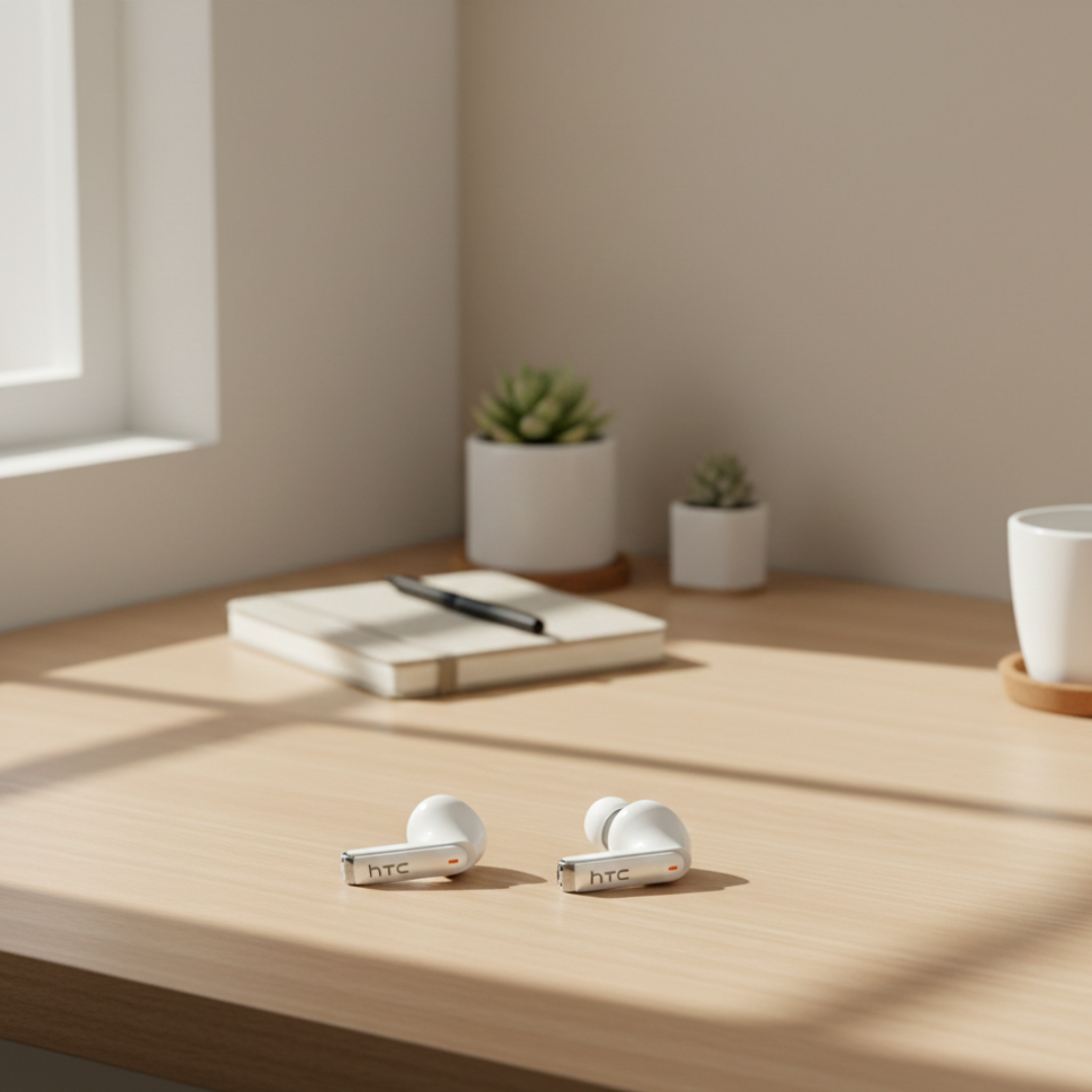 Auriculares inalámbricos HTC NE70 – Nueva edición con estuche con pantalla táctil