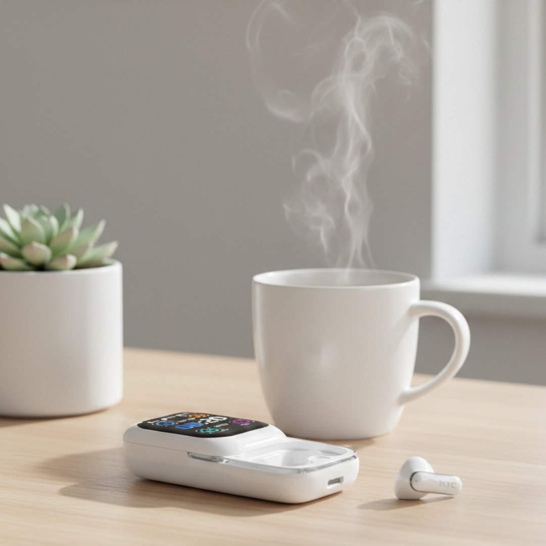 HTC NE48 Bluetoothイヤホン — HDタッチスクリーン充電ケース