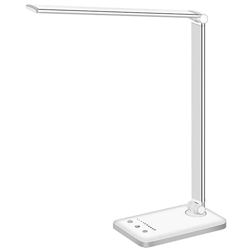Lampă de birou LED — încărcare USB, 5 moduri, braț flexibil cu intensitate reglabilă