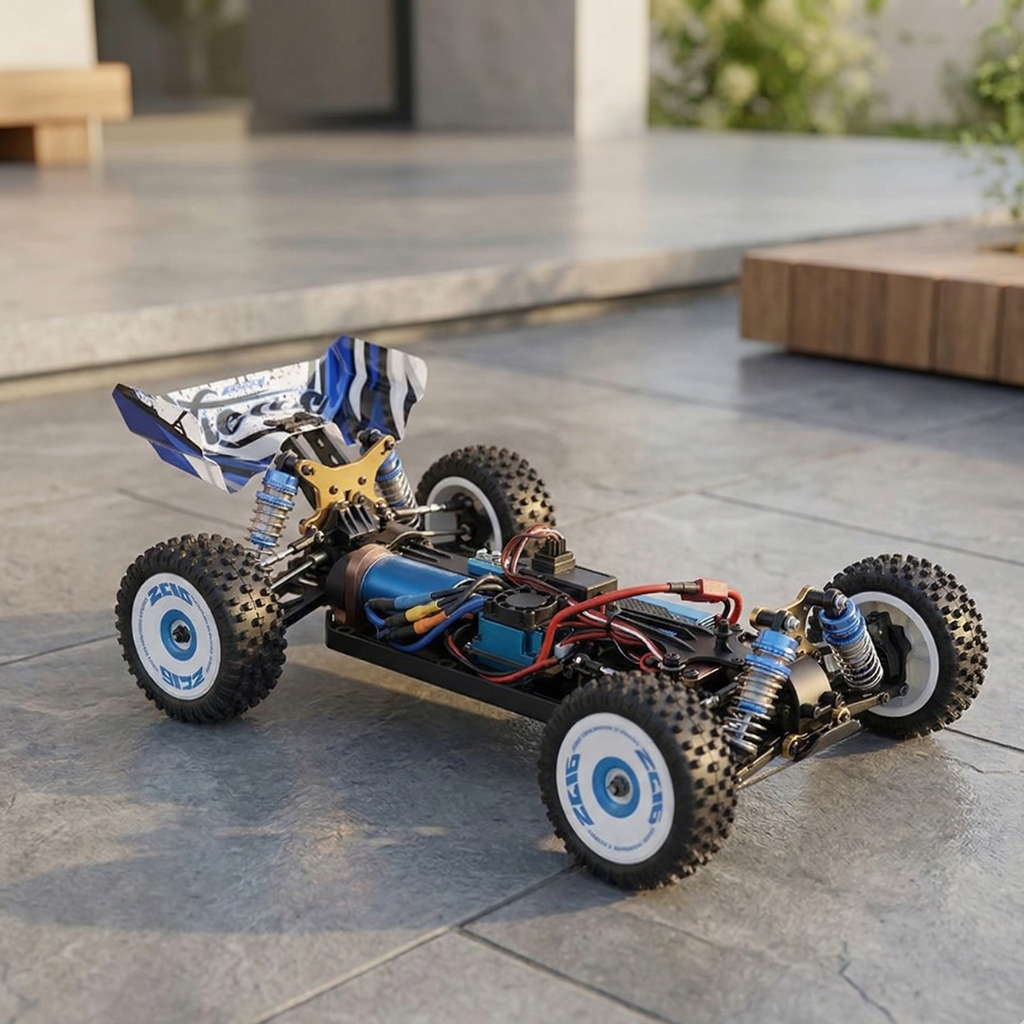 Terénní RC auto 1:12 s bezkartáčovým motorem a pohonem 4WD — maximální rychlost 75km/h