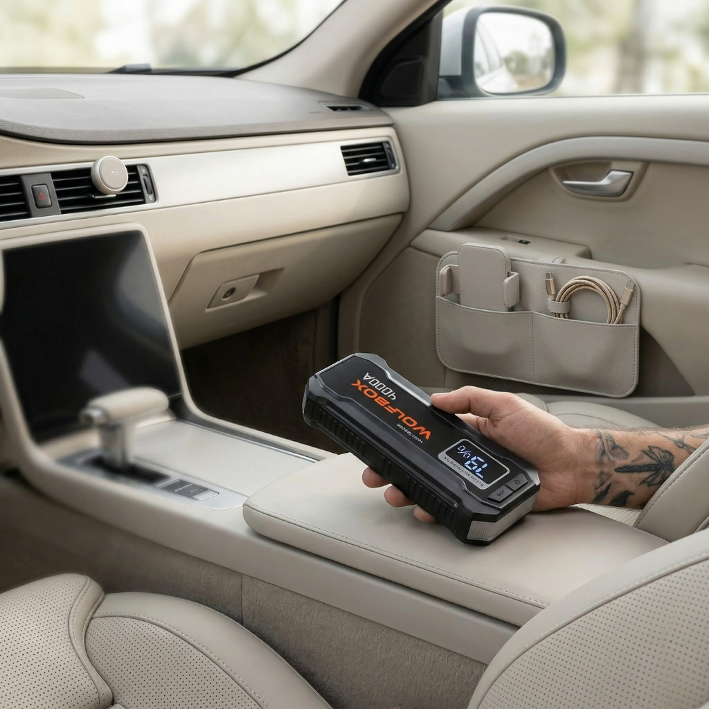 Tragbares 24000mAh-Auto-Starthilfegerät — 4000A Spitzenstrom