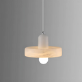 Vespera Marble Pendant Lamp — Hand Knitted Detailing, E14 Socket, Single LED Light