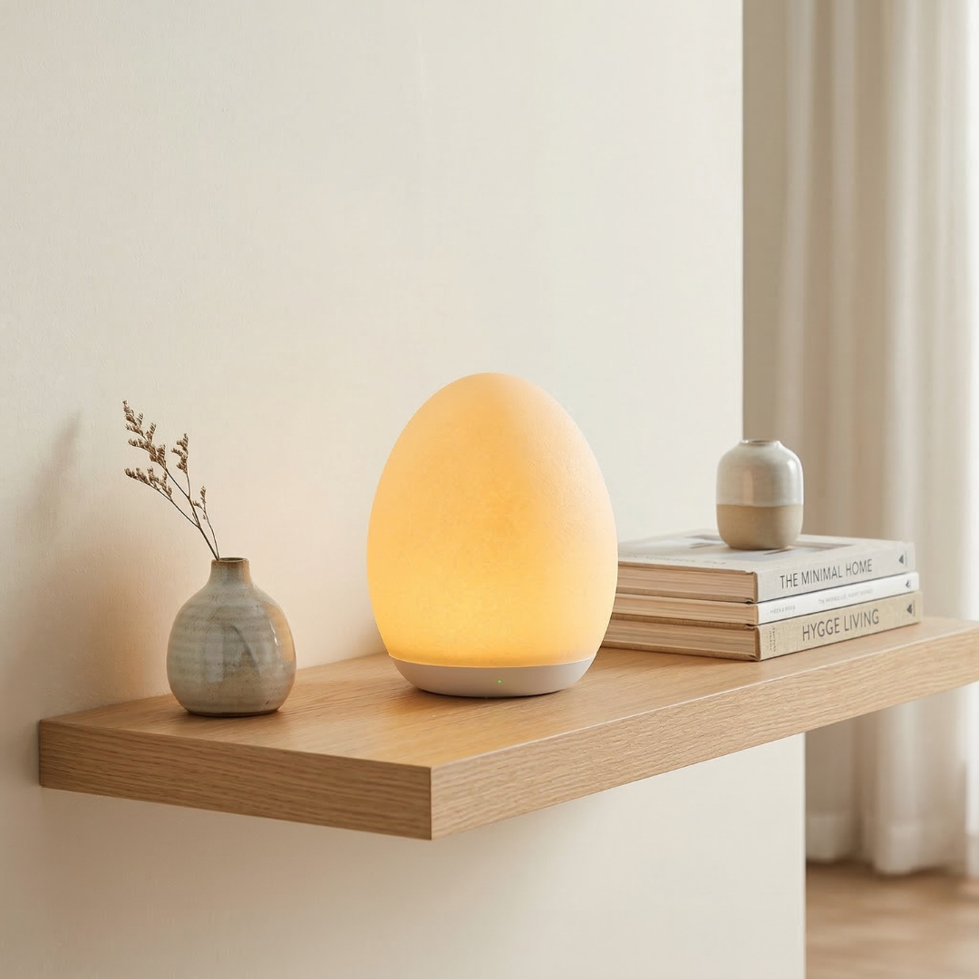 Compact Egg-Shaped Rechargeable LED Night Light — Soft Glow Bedside Lamp