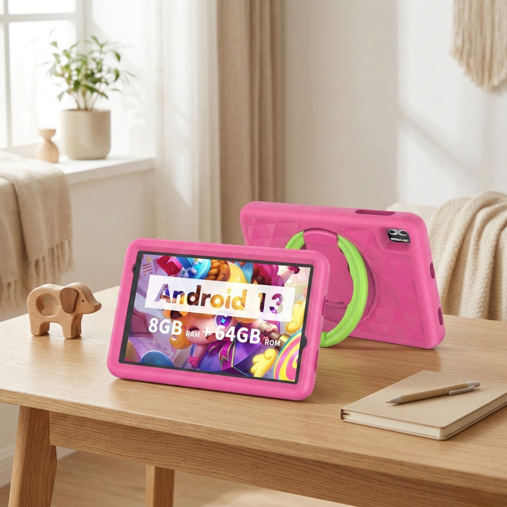 Tableta Android de 8 pulgadas — 8GB de RAM, 64GB de almacenamiento, cámaras duales