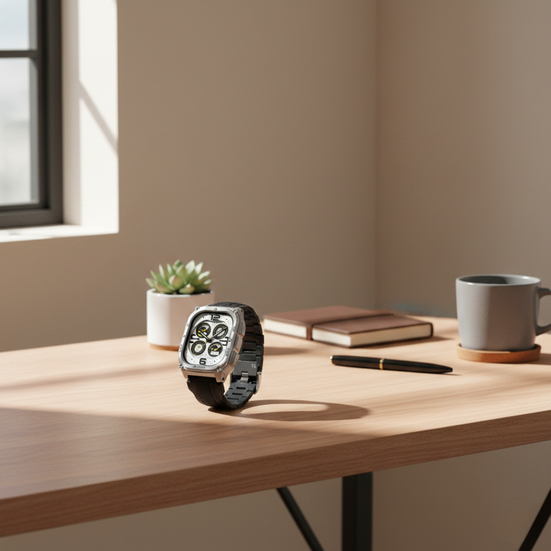 Wytrzymały wojskowy smartwatch GPS — wyświetlacz AMOLED 1,96 cala, wodoodporność 10 ATM