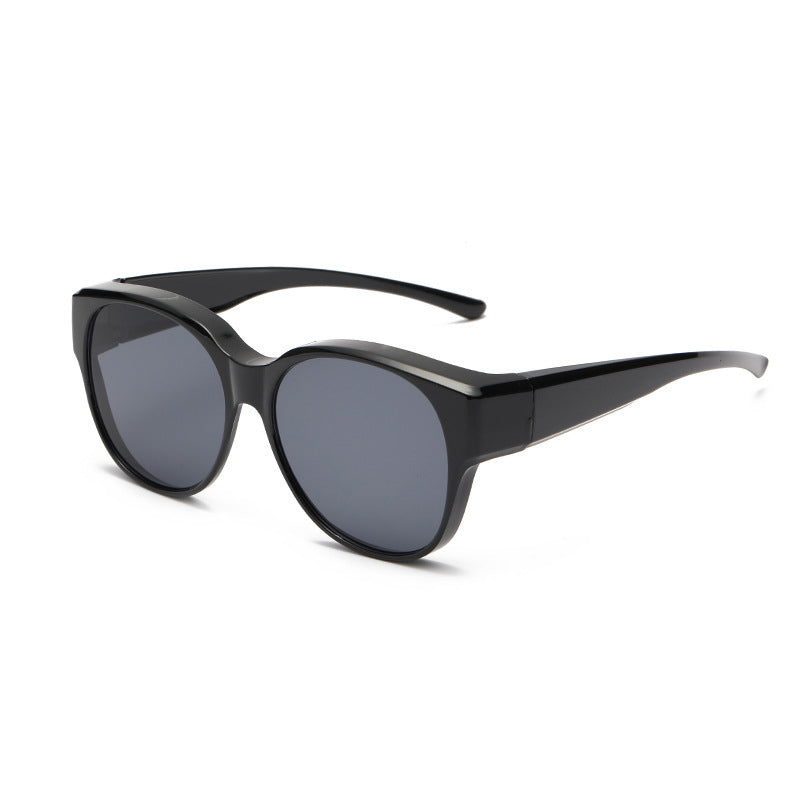 Polarisierte UV400-Cat-Eye-Sonnenbrille zum Aufstecken über Brillen