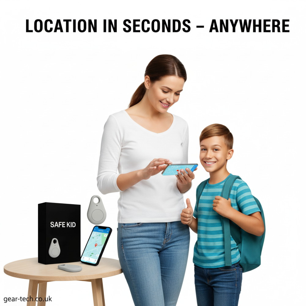 GPS-bagagetracker — waterdicht, live locatie, SOS-alarm