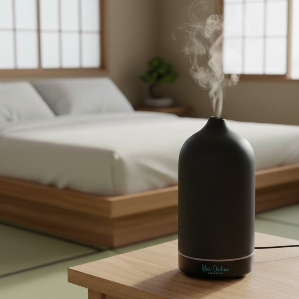 Difusor ultrasónico compacto Skypipe - niebla fría, autonomía de 3–7 horas, luz nocturna integrada