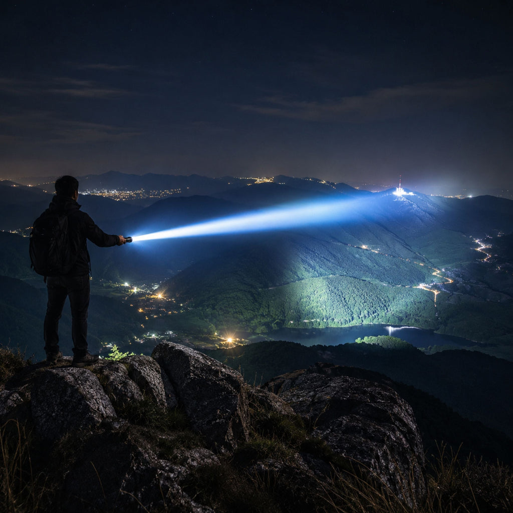 Tactische zaklamp — 100000 lumen, 5000mAh, waterdicht
