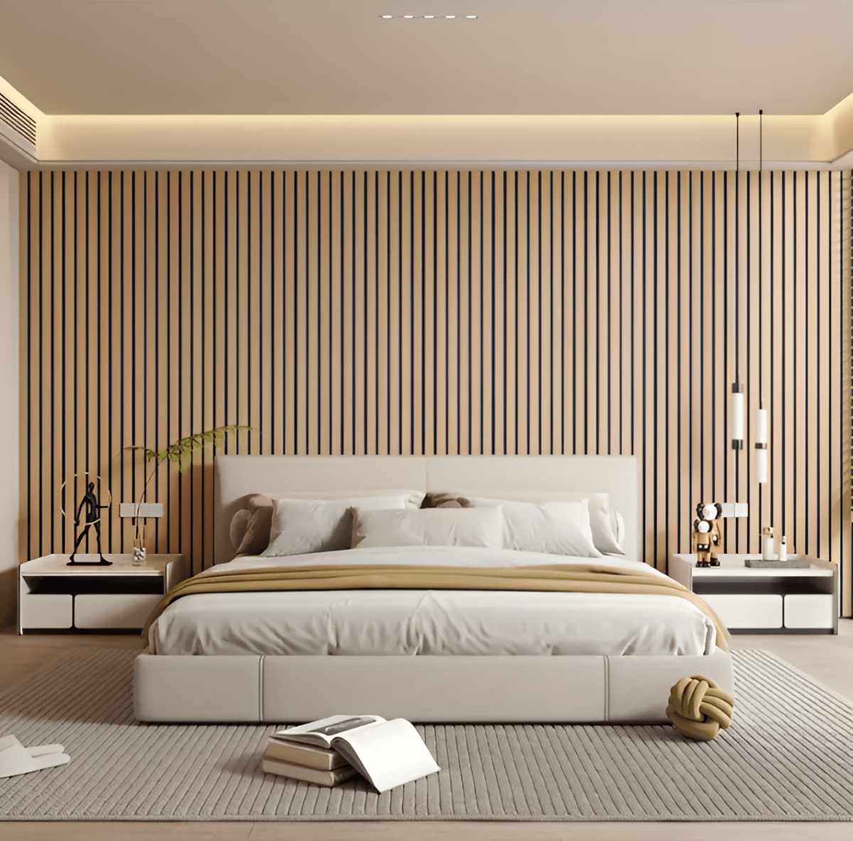 Paneles de pared de madera con textura 3D y autoadhesivos Akupanel