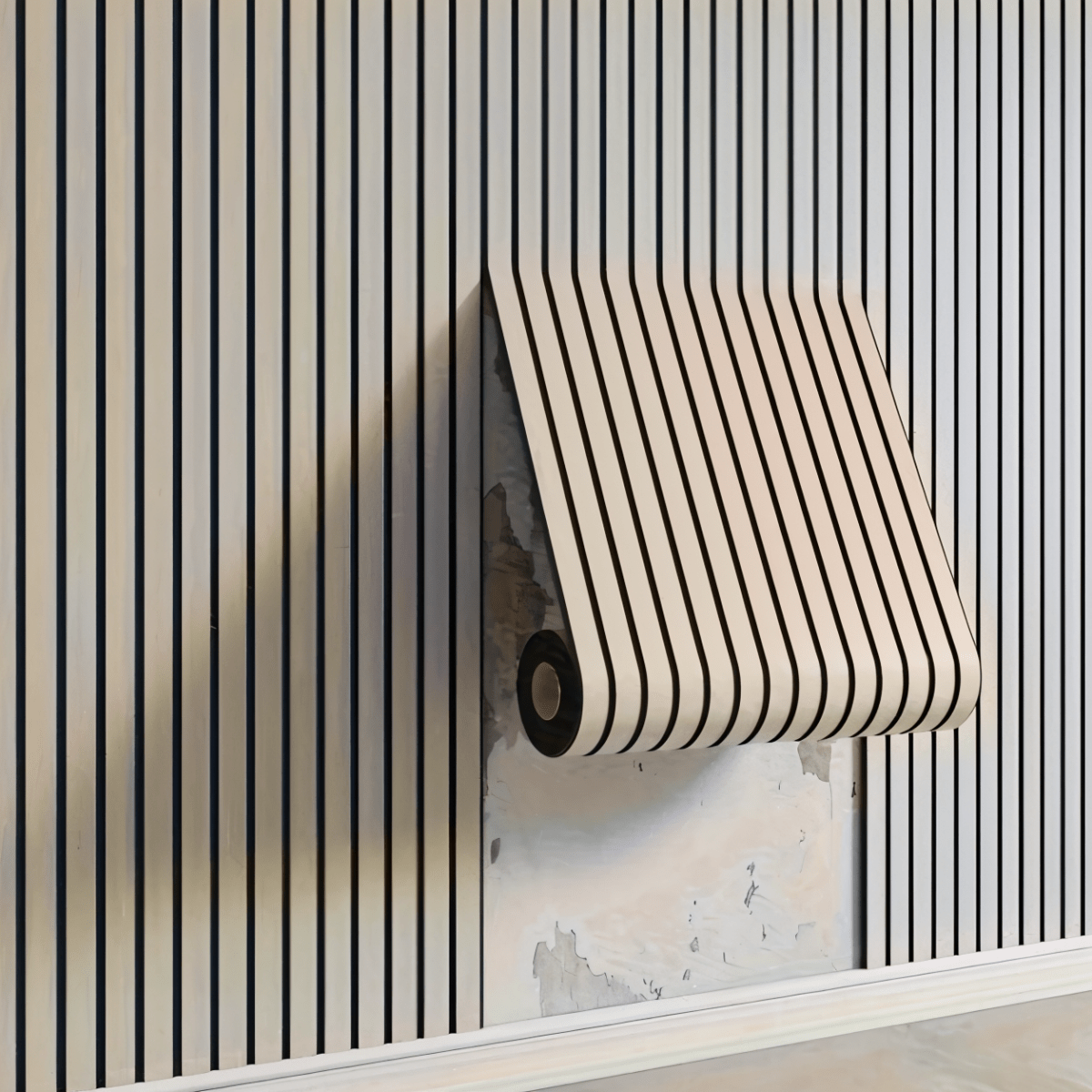 Paneles de pared de madera con textura 3D y autoadhesivos Akupanel
