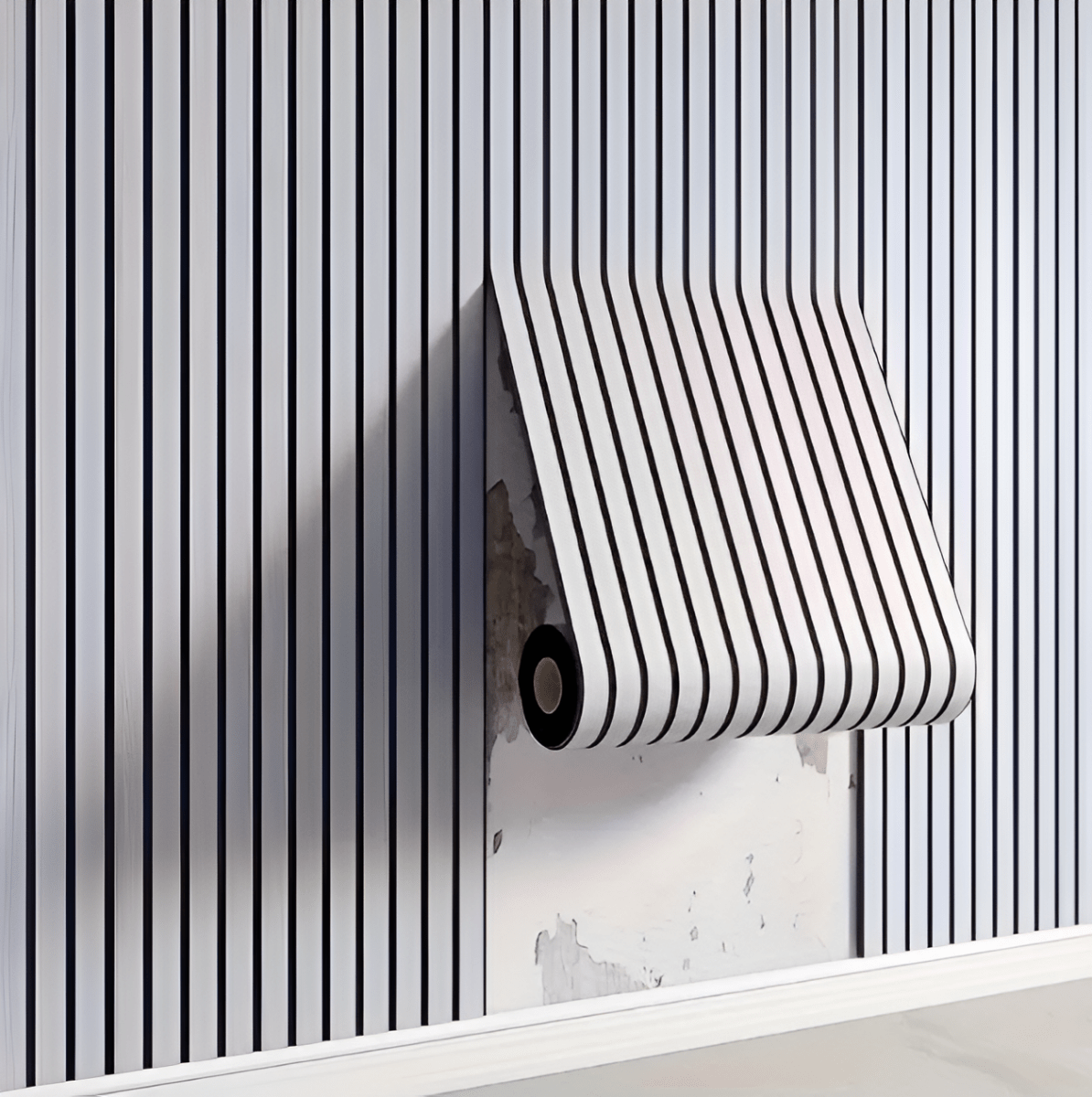 Paneles de pared de madera con textura 3D y autoadhesivos Akupanel