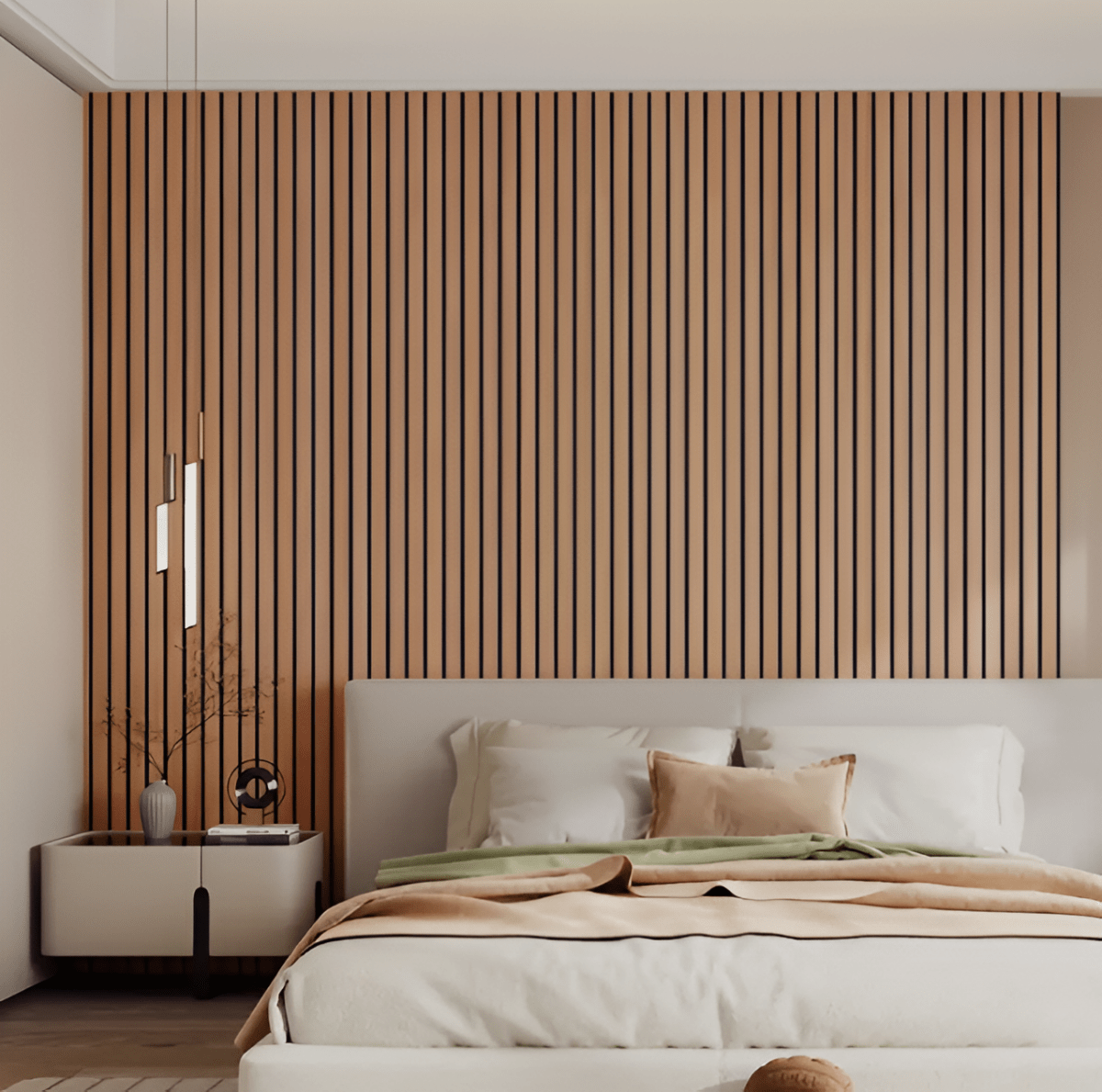 Paneles de pared de madera con textura 3D y autoadhesivos Akupanel