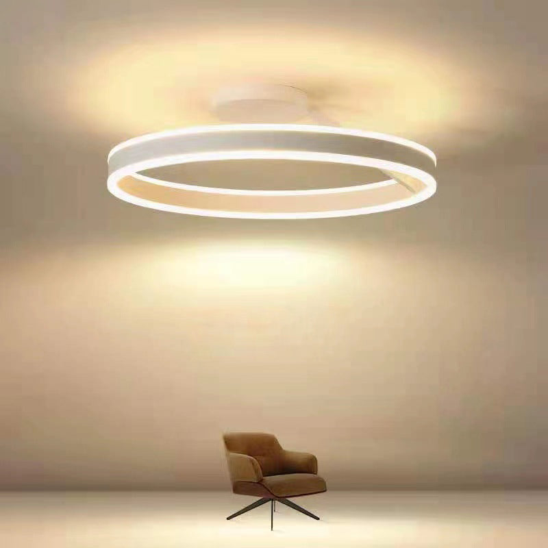 50 cm:n himmennettävä LED-rengasvalaisin, metallia/akryyliä, musta/valkoinen