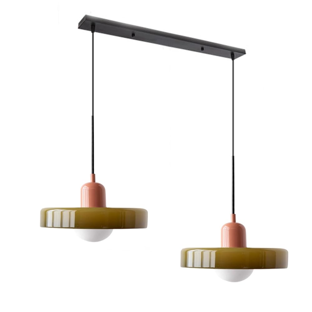 Luccon-pendellampe med dobbeltglas, G9, 35 cm