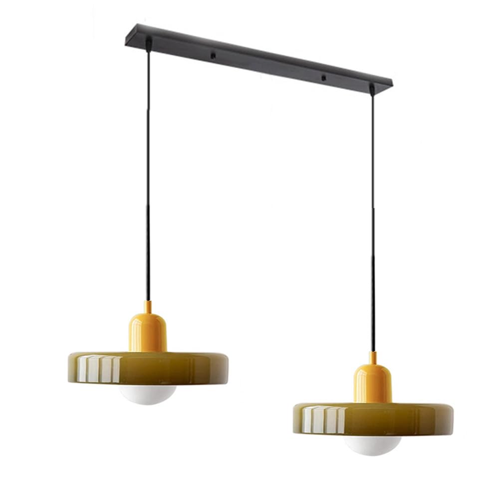 Luccon-pendellampe med dobbeltglas, G9, 35 cm