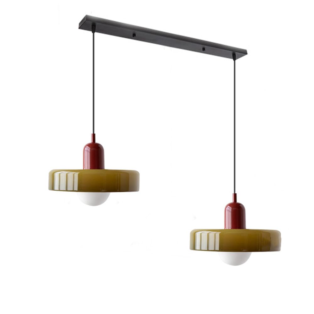 Luccon-pendellampe med dobbeltglas, G9, 35 cm
