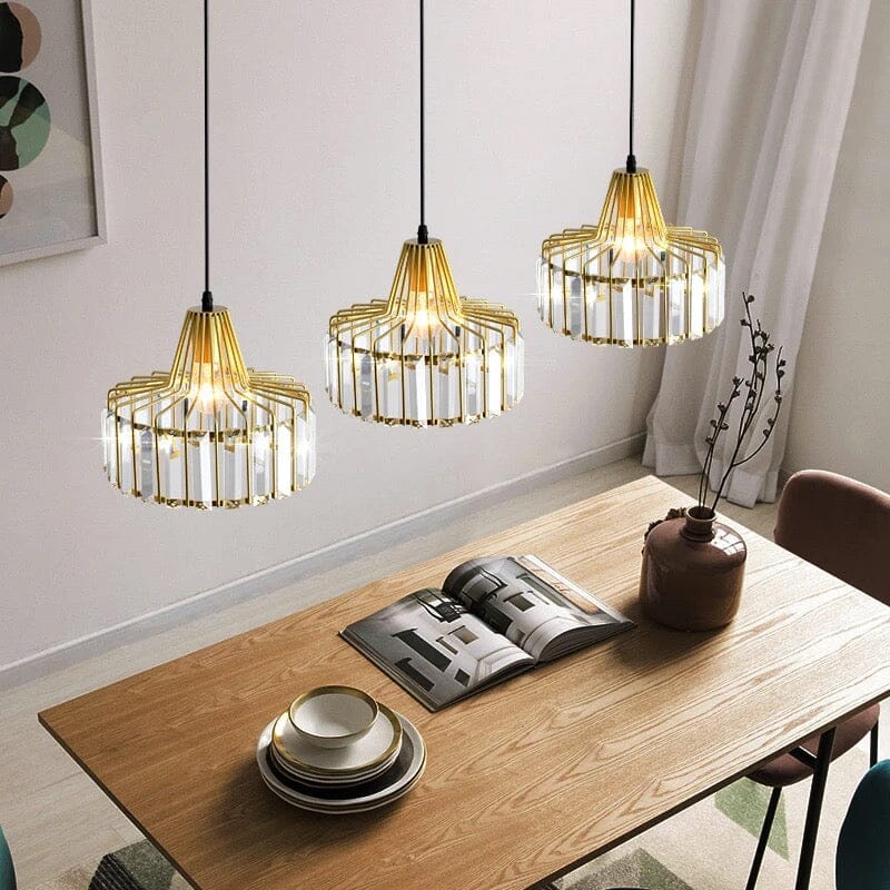 Lyra Prismatic Crystal Ceiling Pendant Light
