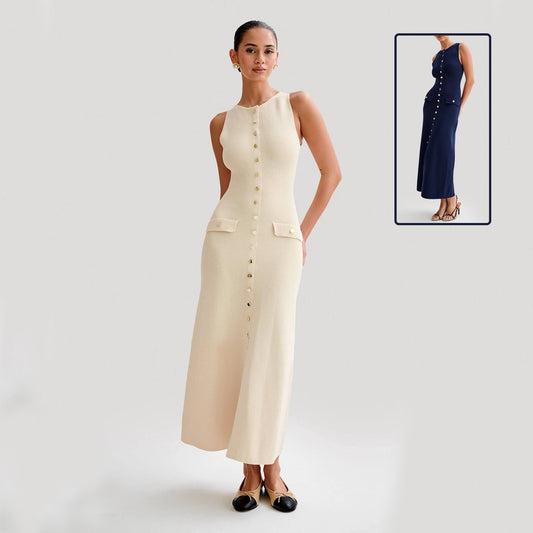 Robe longue élégante en maille